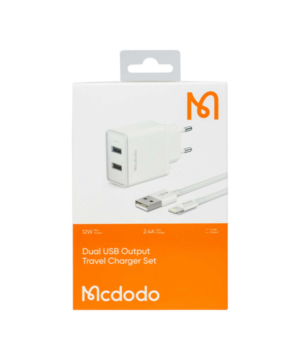 شارژر دیواری مک دودو مدل CH-3970 به همراه کابل لایتنینگ