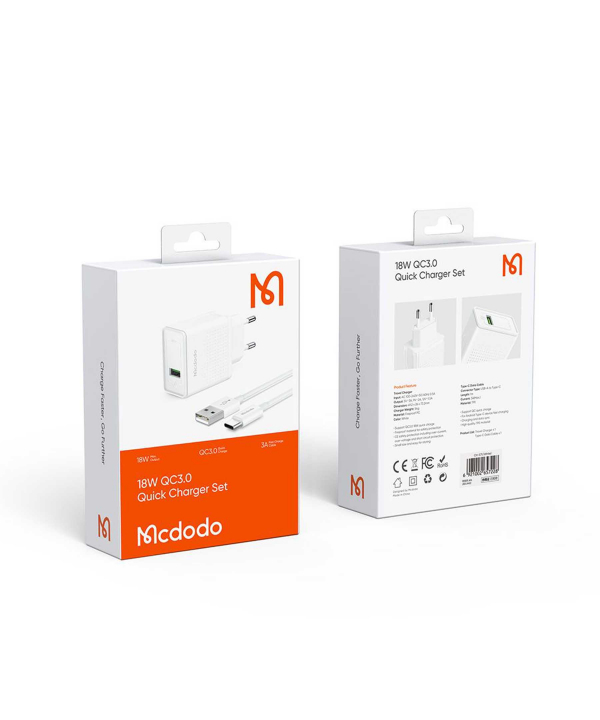 شارژر دیواری مک دودو مدل CH-5750 QC به همراه کابل USB-C