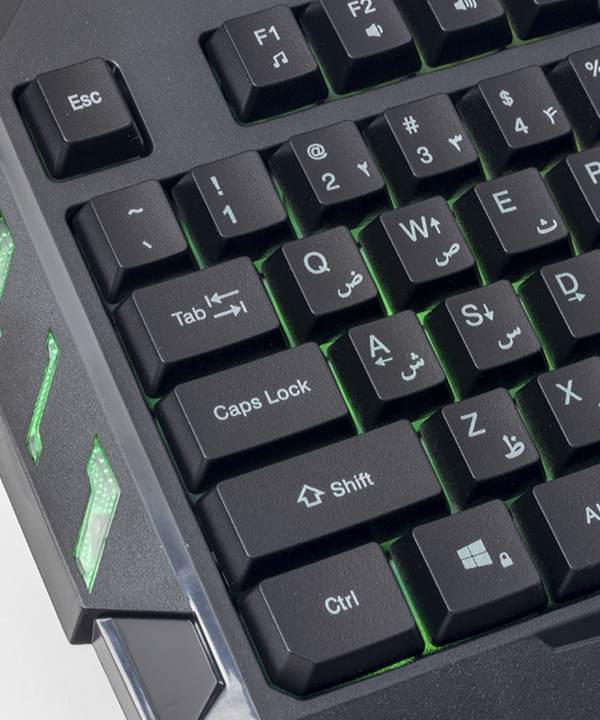 کیبورد گیمینگ هیسکا مدل HX-KEG400 RGB، سوییچ ممبران، Full-Size نورپردازی RGB