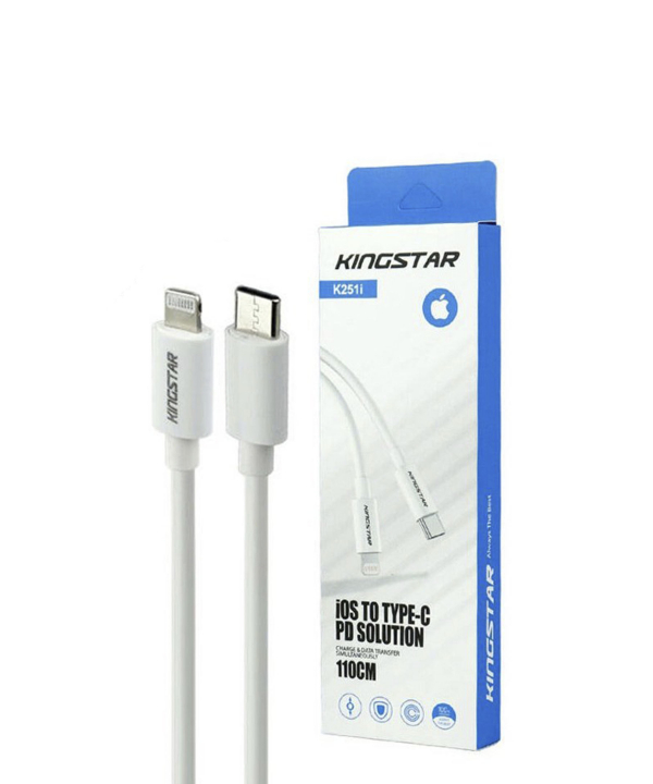 کابل تبدیل USB-C به لایتنینگ کینگ استار مدل k251 i طول 1.1 متر