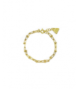دستبند تیفانی با قفل کیف هماتیت گلد Hematite Gold کد 132269