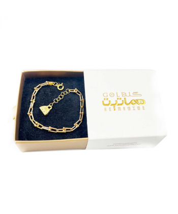 دستبند تیفانی با قفل کیف هماتیت گلد Hematite Gold کد 132269