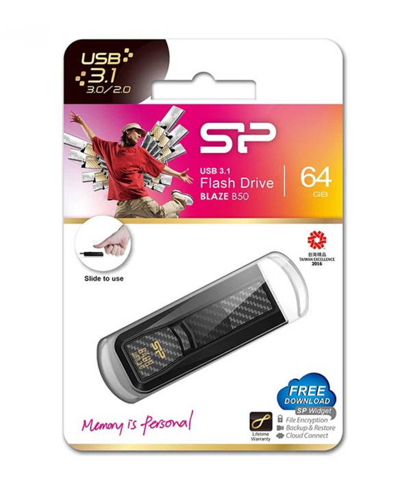 فلش مموری Silicon power مدل BLAZE B50 ظرفیت 64 گیگابایت
