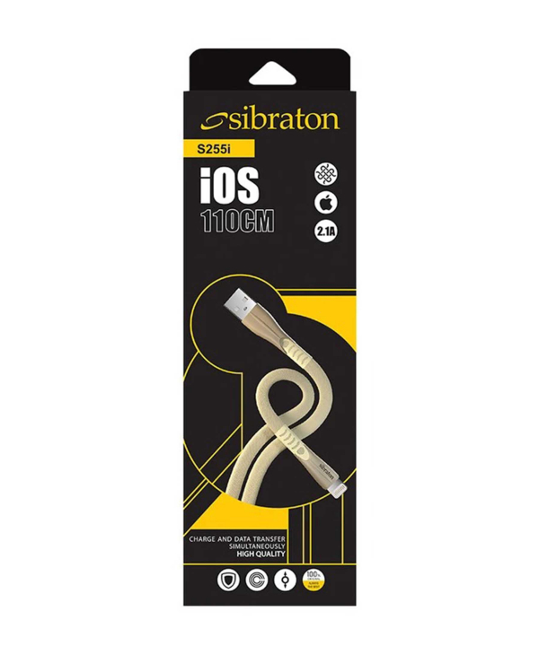 کابل تبدیل USB به لایتنینگ سیبراتون مدل S255i طول 1.1 متر