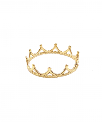 انگشتر مینیمال تاج 1 هماتیت گلد Hematite Gold کد 131036