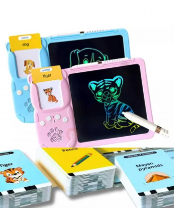 تخته دیجیتال آموزش نقاشی و نوشتن سخنگو Talking Flash Cards, Early Education Machine with LCD Writing Tablet for Toddlers