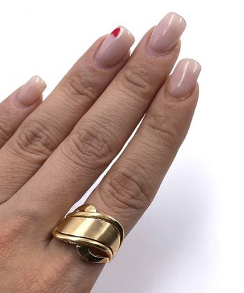 انگشتر ریحان دلارا هماتیت گلد Hematite Gold کد 131405