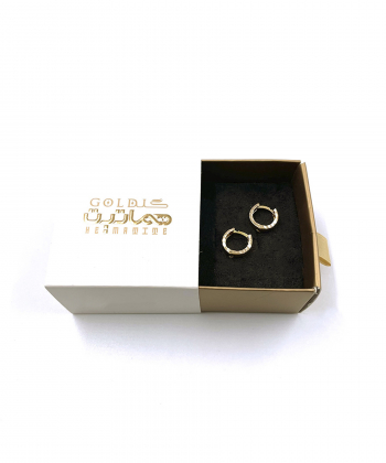 گوشواره امگا نیلوفر هماتیت گلد Hematite Gold کد 131588