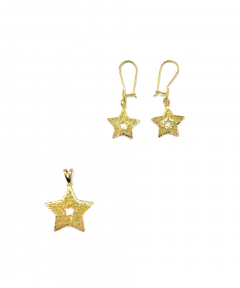 نیم ست ستاره دلنا هماتیت گلد Hematite Gold کد 131594