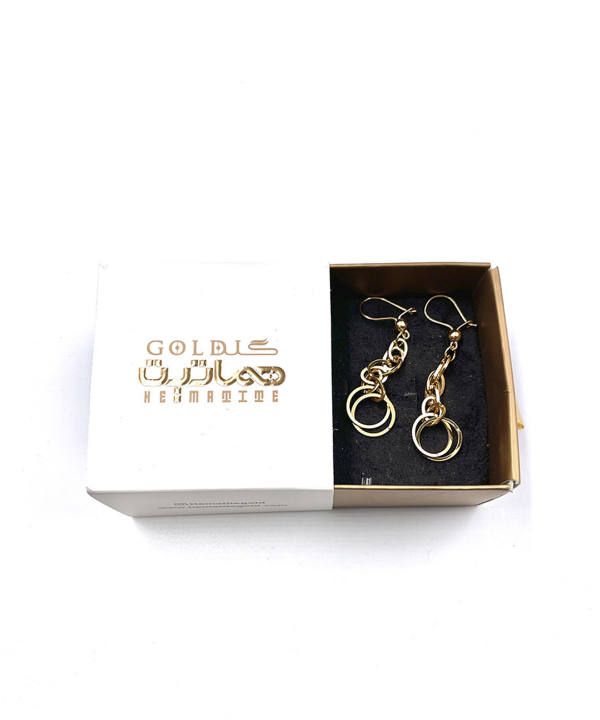 گوشواره اسپادانا حوا هماتیت گلد Hematite Gold کد 131625