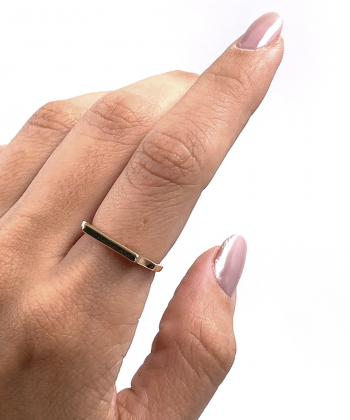 انگشتر مینیمال حوریا هماتیت گلد Hematite Gold کد 132081