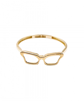 انگشتر مینیمال عینک کلاسیک هماتیت گلد Hematite Gold کد 132111