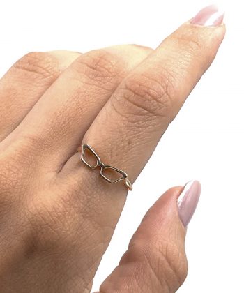 انگشتر مینیمال عینک کلاسیک هماتیت گلد Hematite Gold کد 132111