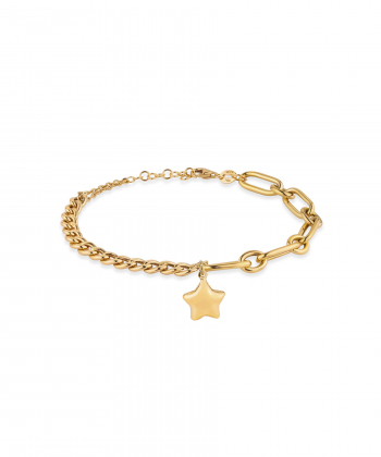 دستبند زنجیر طلا زنجیر ستاره کارتیه کیا گالری Kia Gallery کد BMOH109