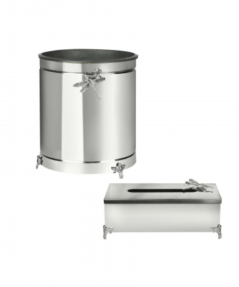 ست سطل و جا دستمالی چشمه نور کد B8044-C بسته دو عددی