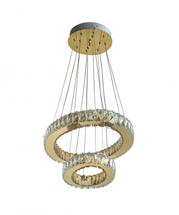 لوستر کریستالی دو حلقه چشمه نور کد SO6715/2C