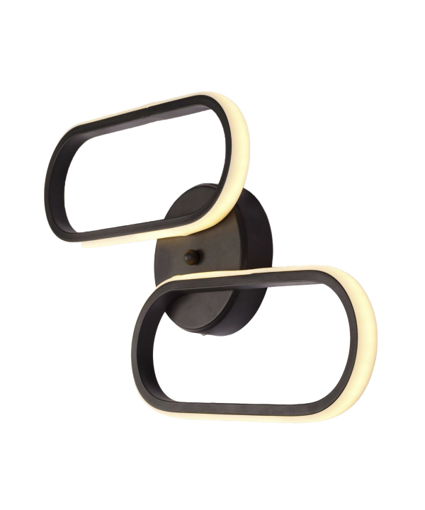چراغ دیواری مدرن 2 شعله چشمه نور کد L6407/2BK