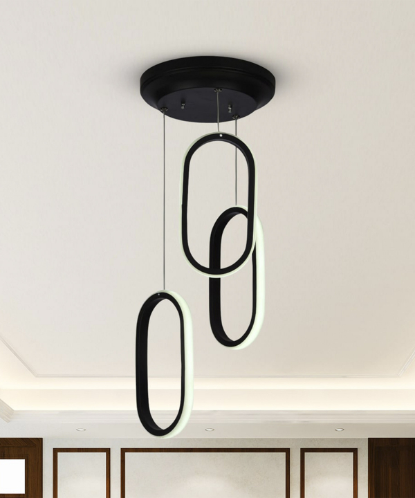 چراغ آویز 3 شعله چشمه نور کد L6407/3BK