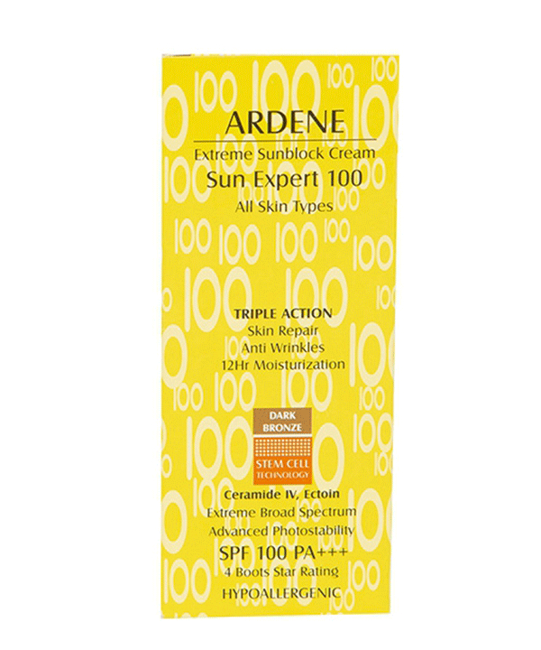کرم ضدآفتاب SPF100 برنزه تیره آردن 50 گرم