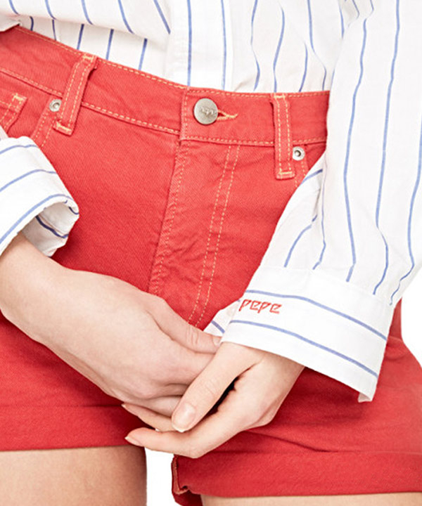 شومیز سفید زنانه راه راه  پ پ جینز Pepe Jeans