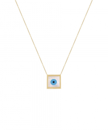 گردنبند چشم و  نظر مربع درریس Doris کد P1229