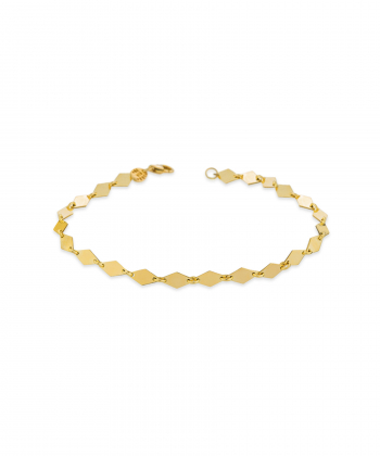 دستبند زنجیر طلا لوزی کیا گالری Kia Gallery کد BM319