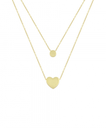 گردنبند قلب سالوینیا و پونز دو رج درریس Doris کد P1188