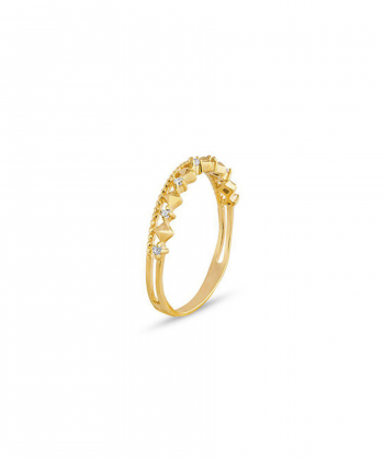 انگشتر دو حلقه نقوش باریک کیا گالری Kia Gallery کد RM272