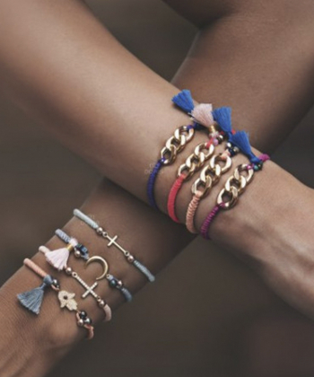 دستبند ماه بافت با منگوله درریس Doris کد P1193