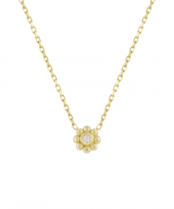 گردنبند گل ریز وسط نگین کالکشن حوض نقاشی درریس Doris کد P1355