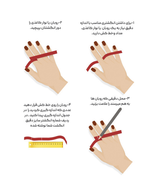 انگشتر گوارسه با آویز مستطیل درریس Doris کد P1348