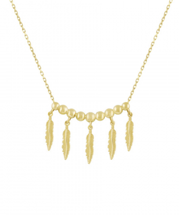 گردنبند منحنی با آویز پر درریس Doris کد P1663