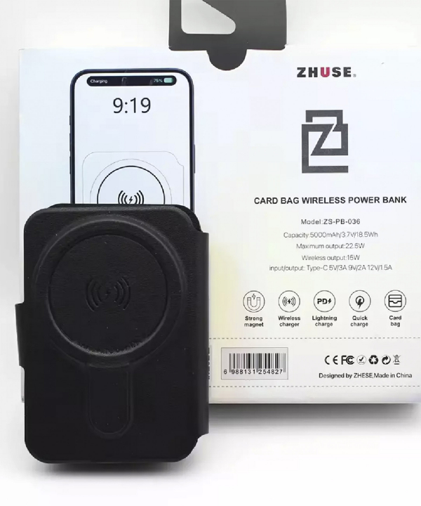 پاور بانک وایرلس مگنتی 5000 و جاکارتی ژوس ZS-PB-036