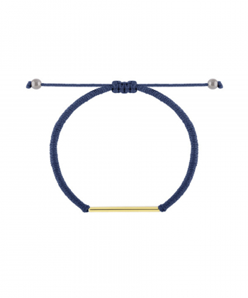 دستبند لوله ای پروفیل با بافت سرمه ای درریس Doris کد P1766