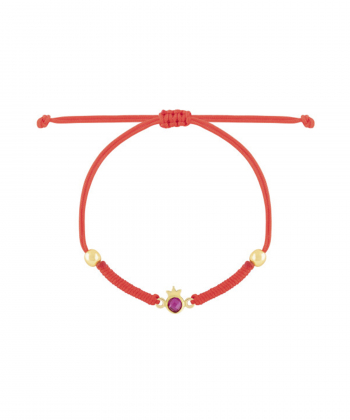 دستبند انار با بافت نیمه و سنگ طلایی درریس Doris کد P1727