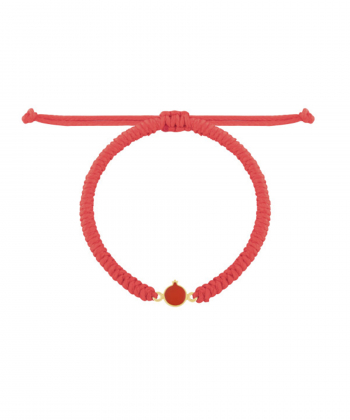 دستبند انار اینمل قرمز با بافت قرمز درریس Doris کد P1728