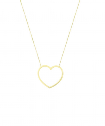 گردنبند قلب تخت تو خالی درریس Doris کد P1050