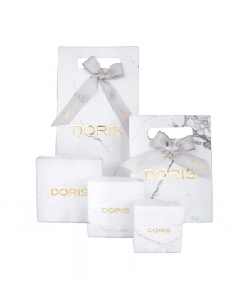 گردنبند فرشته خوشحالی با میناکاری سفید و چوبدستی سحرآمیز ستاره درریس Doris کد P2101