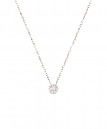 گردنبند فلاور ریز طلا سفید درریس Doris کد P1002