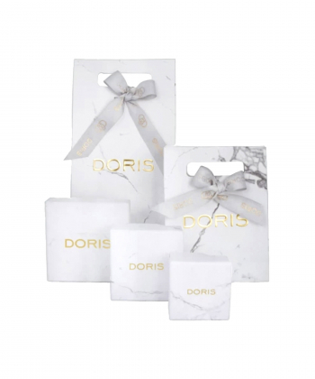 گردنبند فلاور ریز طلا سفید درریس Doris کد P1002