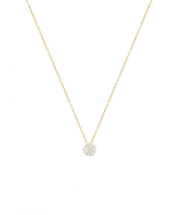 گردنبند فلاور ریز طلا زرد درریس Doris کد P1003