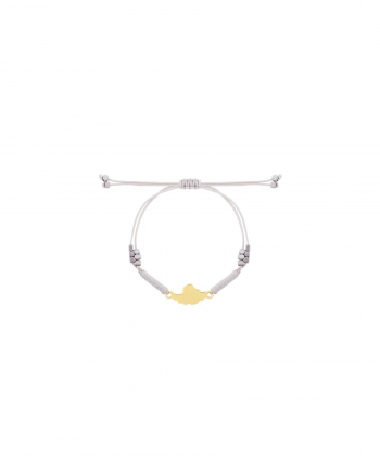 دستبند نقشه ایران با بافت طوسی و سنگ درریس Doris کد P2013