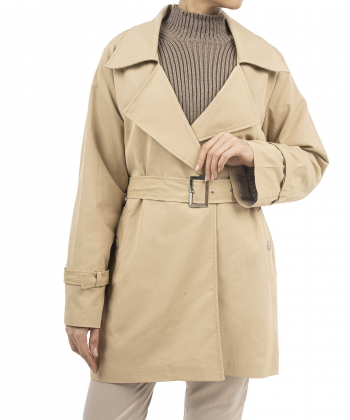 بارانی کوتاه زنانه پینکی مدل 1144