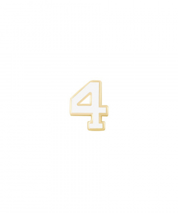 آویز میناکاری سفید عدد 4 درریس Doris کد P2696