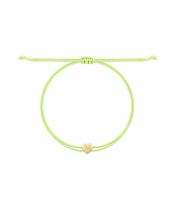 دستبند قلب توپر بانخ سبز فسفری درریس Doris کد P2430