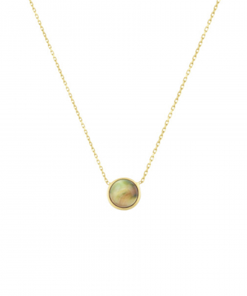 گردنبند عقیق سبز سینتتیک بزرگ درریس Doris کد P2451