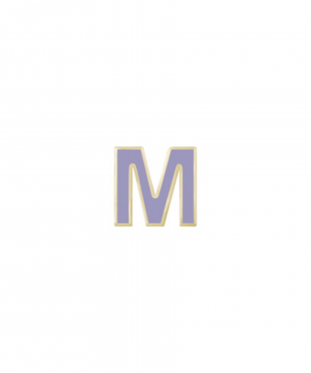 آویز میناکاری بنفش حرف M درریس Doris کد P2502