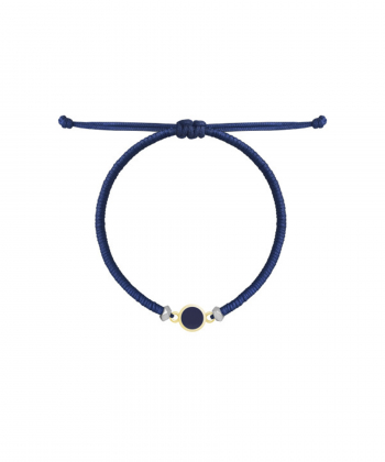 دستبند بافت دایره سرمه ای درریس Doris کد P2506