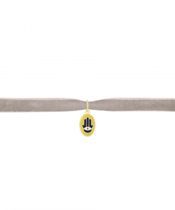 دستبند سینتا آویز بیضی زرد همسا درریس Doris کد P2514