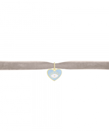 دستبند سینتا آویز چشم قلب آبی درریس Doris کد P2515